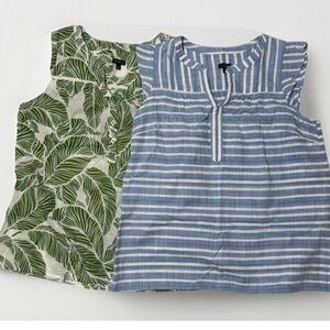 Lot of two Talbots lightweight cotton sleeveless shells blouses